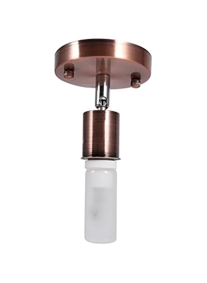 Modern Vintage Light Socket Ceiling Light 180¡ã Rotating Wall Mounted Lamp Bulb Holder Socket Ceramic Iron for Garage Basement Storage Room(Red Bronze) , E27 Lamp Bulb Holder Adapter , E27 Lamp Bulb  - Image 5