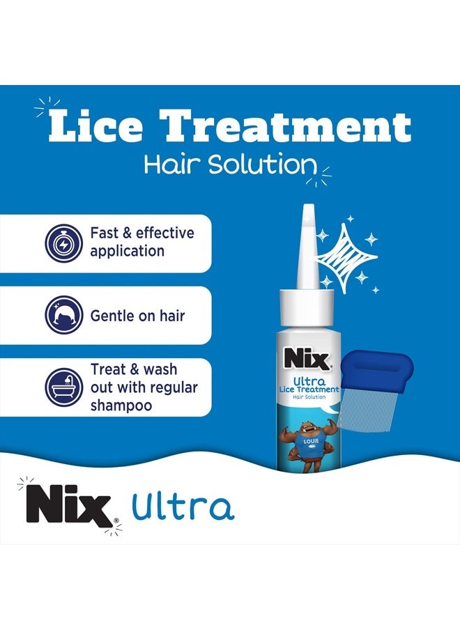 NIX - Ultra Lice Removal Kit, Lice Treatment Hair Solution, 3.4 fl oz & Lice Removal Comb - Image 1