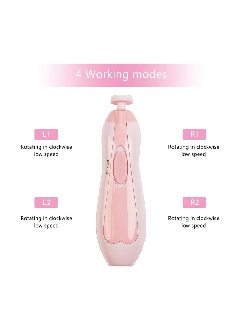 BLOOMING TIME 6-In-1 Baby Electric Nail File Trimmer Tool Kit With LED Light For Children  - Image 2