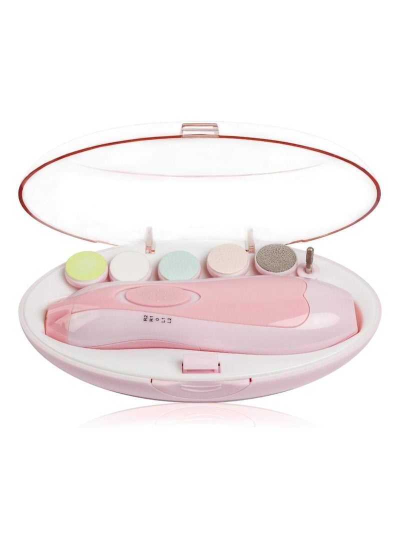 BLOOMING TIME 6-In-1 Baby Electric Nail File Trimmer Tool Kit With LED Light For Children  - Image 1