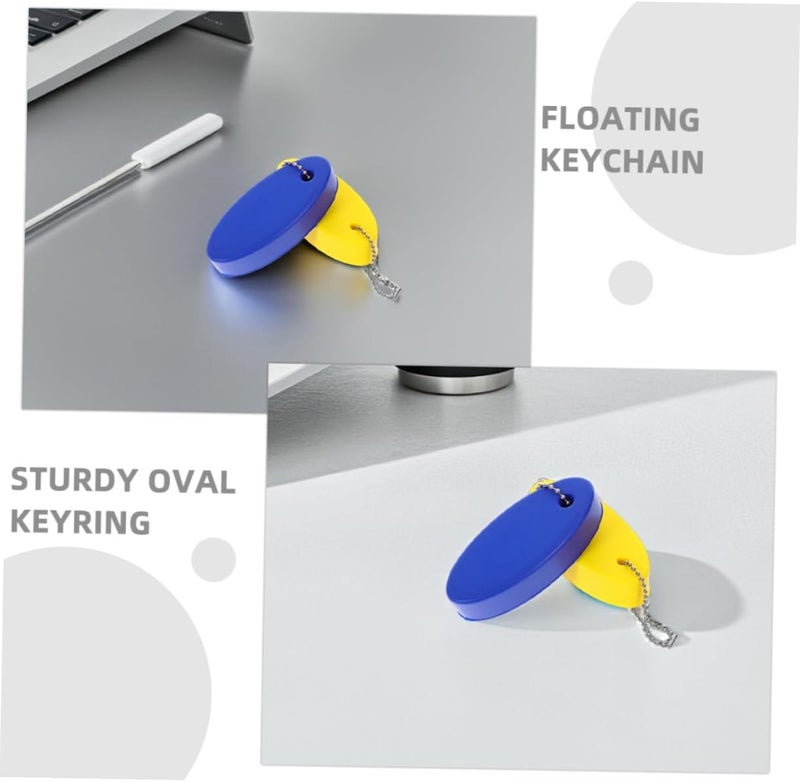 Toyvian 4pcs Floating Keychain Bright Oval Key Floats for Boat Keys Portable Rings for Water Sports Swimming Beach Activities Efficient Buoyancy Quick - Image 3