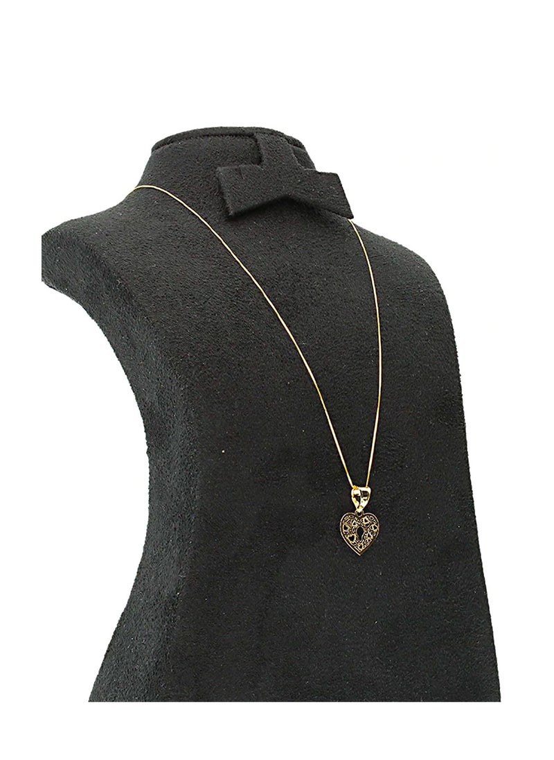 FK Jewellers - Gold Necklace (Chain with Heart Pendant) 18KT - FKJNKL18KU1024 - Image 1