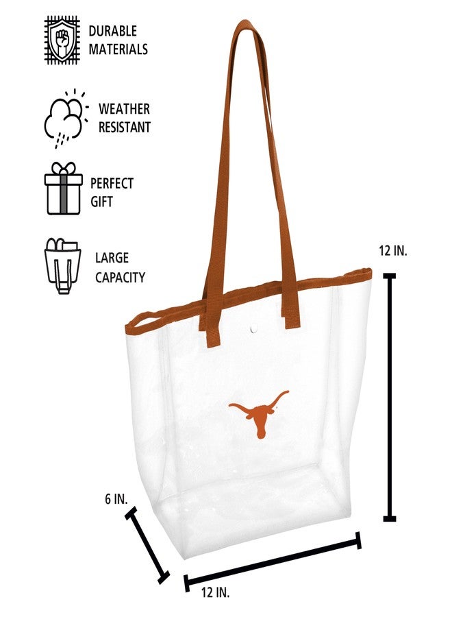 Logo Brands NCAA Texas Longhorns Stadium Clear Bag – Stylish Tote with Shoulder Strap,Snap Closure - Meets Most Stadium Regulations, Great For Game Day & Tailgates - Image 5