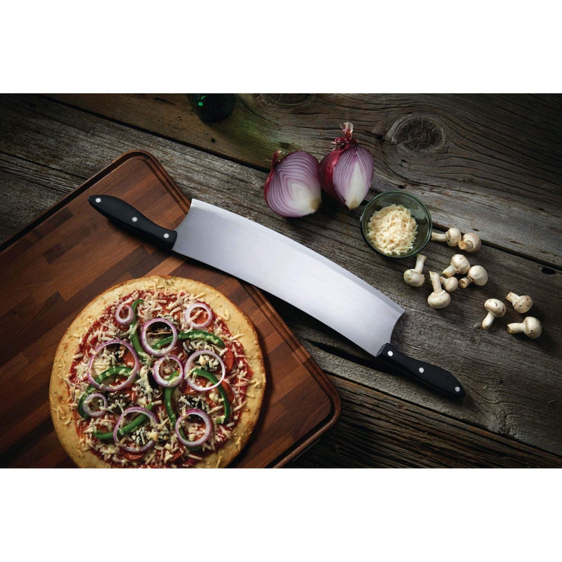 Napoleon BBQ Grill Accessory - Rocking Pizza Cutter and Chopper - 55209 - Perfectly Slice Pizza Evenly, Half-Moon Style Blade, Chop Fresh Herbs, Flatbread, Meat, Cheese - Image 2