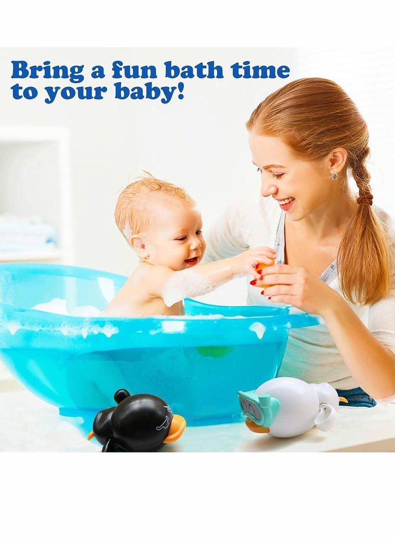 Y&D 3Pcs Bath Toys for 1-5 Year Old Boys and Girls - Wind-Up Bathtub Playset - Image 5