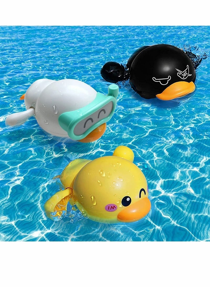 Y&D 3Pcs Bath Toys for 1-5 Year Old Boys and Girls - Wind-Up Bathtub Playset - Image 1