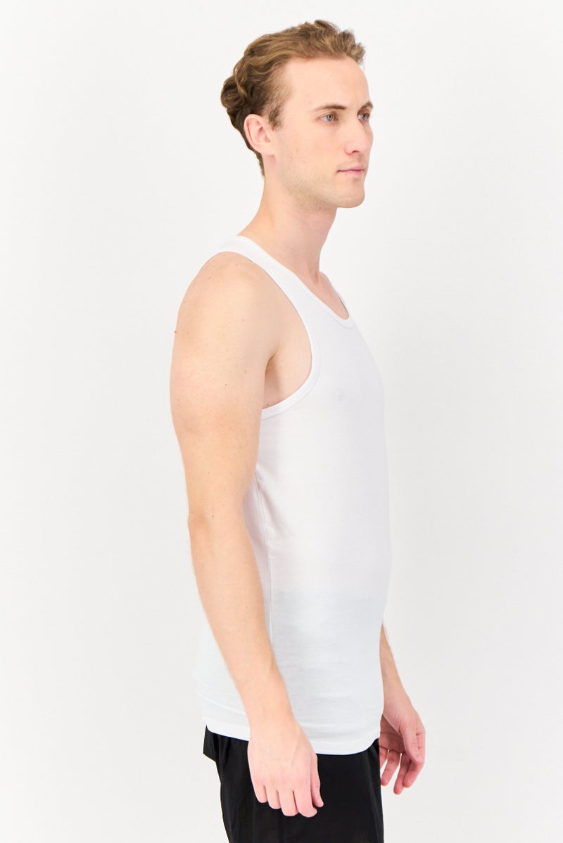 Tommy John Men 2 Pieces Plain Undershirt, White - Image 2