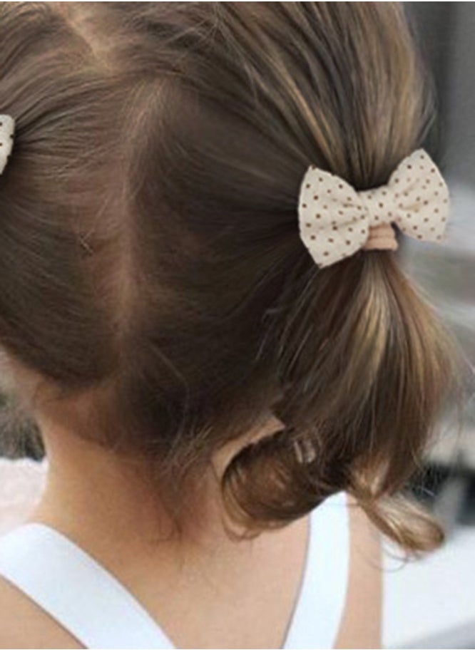 10Pcs  Baby Girl Hair Ties with Flowers Bow, Hair Bow Ties for Toddler Girls, Elastics Ponytail Holders Pigtails Rubber Bands Hair Accessory  - Image 4