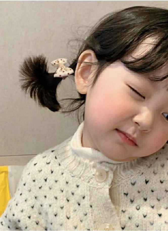 10Pcs  Baby Girl Hair Ties with Flowers Bow, Hair Bow Ties for Toddler Girls, Elastics Ponytail Holders Pigtails Rubber Bands Hair Accessory  - Image 3