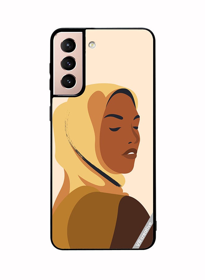 VR CREATIVE Protective Case Cover For Samsung Galaxy S21 5G Cartoon Woman Shape Design Multicolour - Image 1