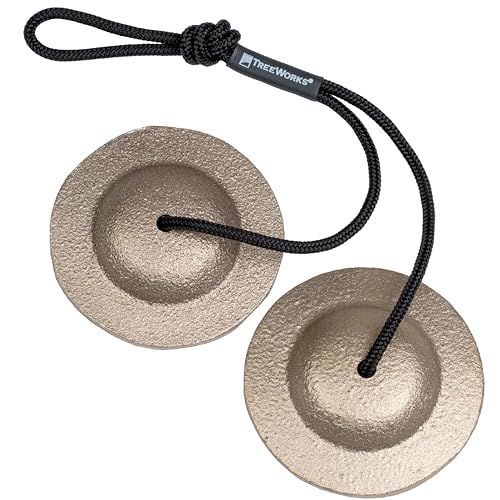 TreeWorks Chimes TRE-FC02 Made in USA Single Pair of Symphonic Quality Finger Cymbals (VIDEO) - Image 1