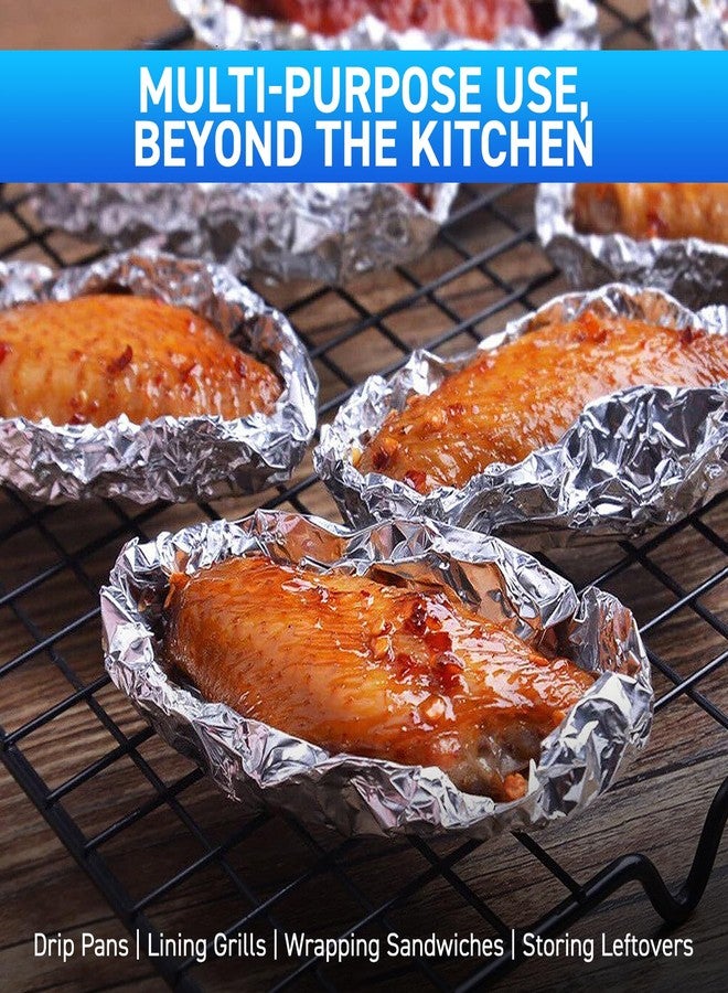 Infinite Pack 500 Count Pre-Cut Aluminum Foil Sheets, 12” Heavy Duty Pop Up Foil Sheets for Home Restaurants, Disposable Food, Temperature Resistant Non-Stick, Tin Foil Sheets for Burrito, Hot Dog or Sandwich Wrap - Image 5