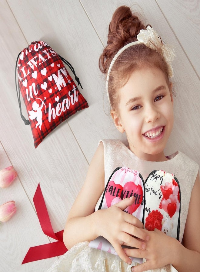 Berlune 24 Pcs Valentine's Day Bags Drawstring Goody Gift Bags Red Heart Gnome Gift Bags for Kids Party Favors Birthday Wedding Baby Mother's Day Exchange Party Supplies - Image 5