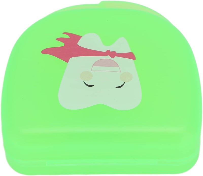 klarako Denture Case Professional Travel Portable Mouth Guard Container Dental Retainer Box for Men Women(green) - Image 2
