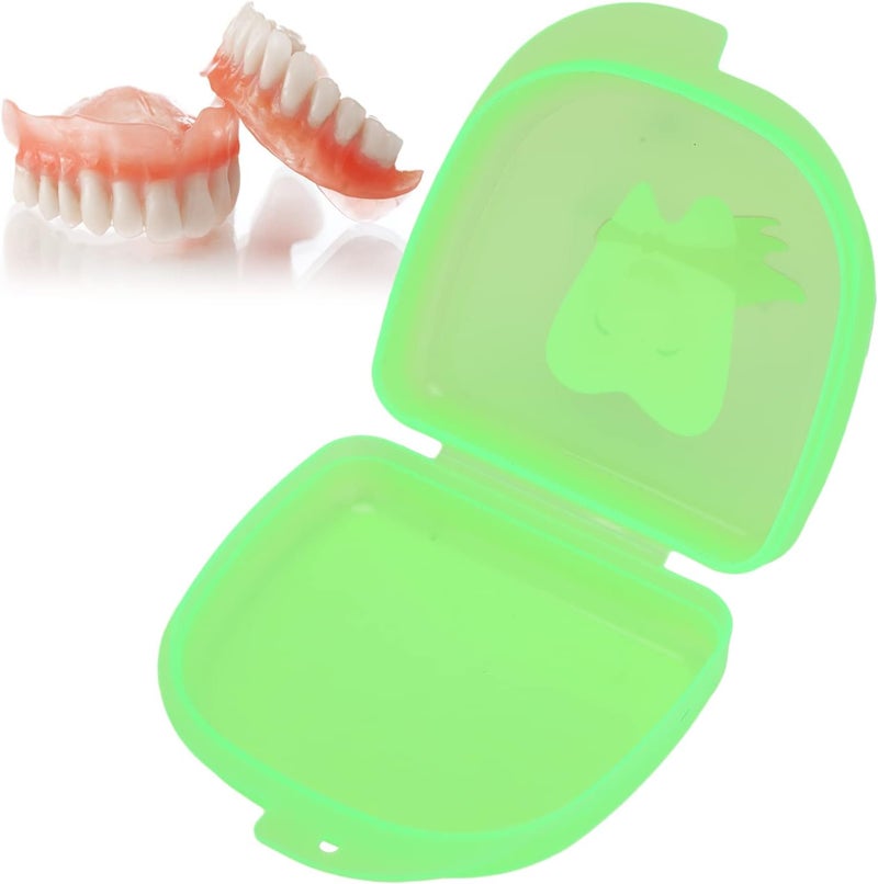 klarako Denture Case Professional Travel Portable Mouth Guard Container Dental Retainer Box for Men Women(green) - Image 1