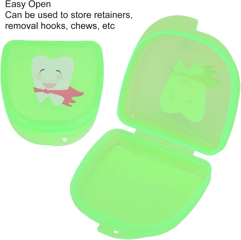 klarako Denture Case Professional Travel Portable Mouth Guard Container Dental Retainer Box for Men Women(green) - Image 5