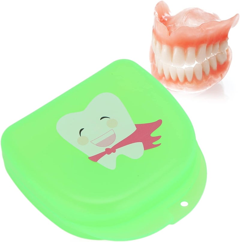 klarako Denture Case Professional Travel Portable Mouth Guard Container Dental Retainer Box for Men Women(green) - Image 3