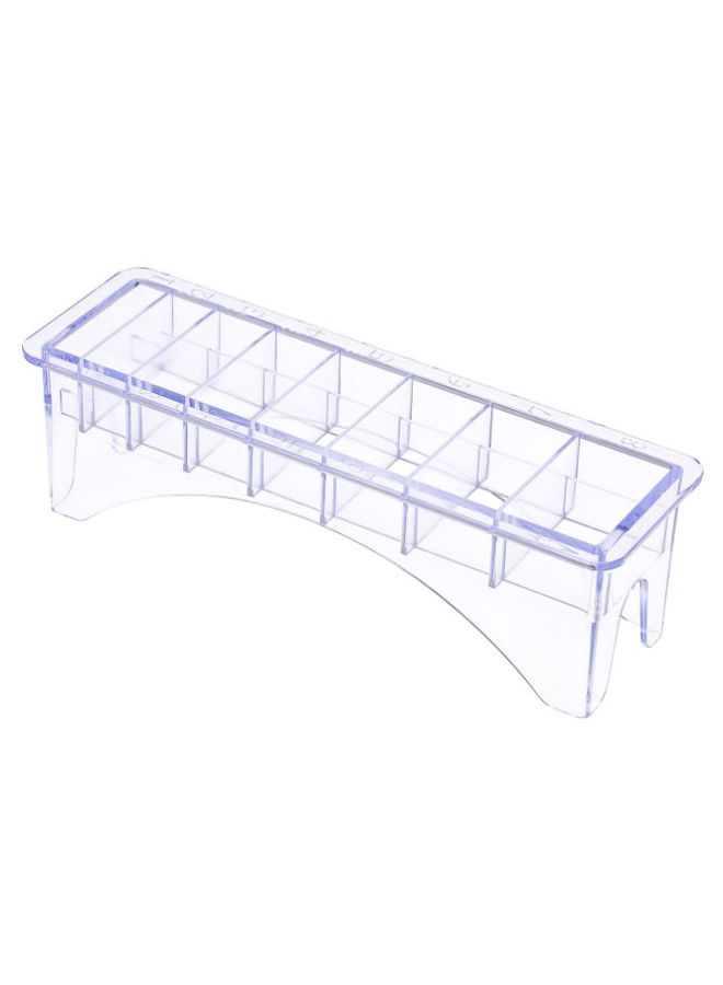 8-Compartment Hair Clipper Comb Holder Clear - Image 1