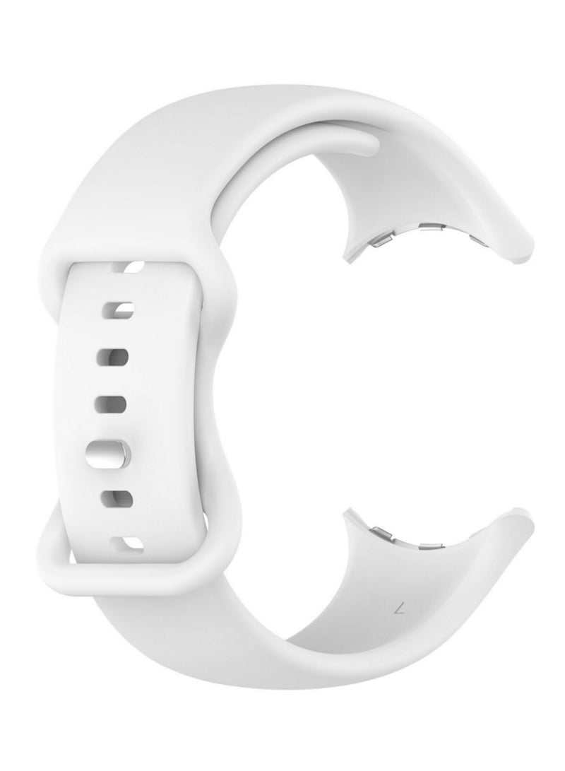 1PCS Silicone Strap For Google Pixel Watch 3 45mm Replacement Sport Bracelet Durable Soft Comfortable Wristband Smart Band Accessories L Size white - Image 3