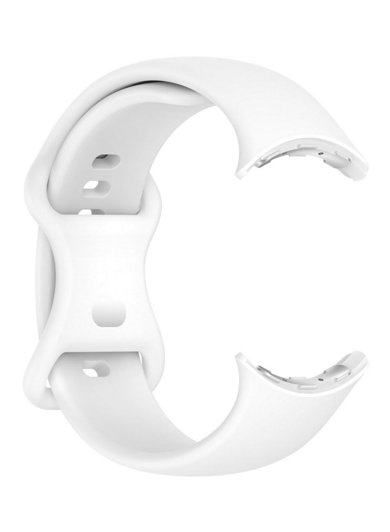 1PCS Silicone Strap For Google Pixel Watch 3 45mm Replacement Sport Bracelet Durable Soft Comfortable Wristband Smart Band Accessories L Size white - Image 2