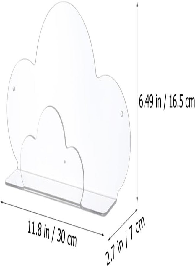 Nispruhay Shower Gel Storage Rack Acrylic Floating Wall Shelf Decorative Storage Stand for Bathroom Toothbrush Organizer Bathroom Storage Rack Acrylic Partition The Clouds - Image 2