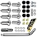 HAOBO Anti Theft License Plate Screws Anti Theft License Plate Frame Bolts Tamper Resistant Fasteners Stainless Steel License Plate Screws 14M6 Security Screw Set for Car License Plates - Image 2