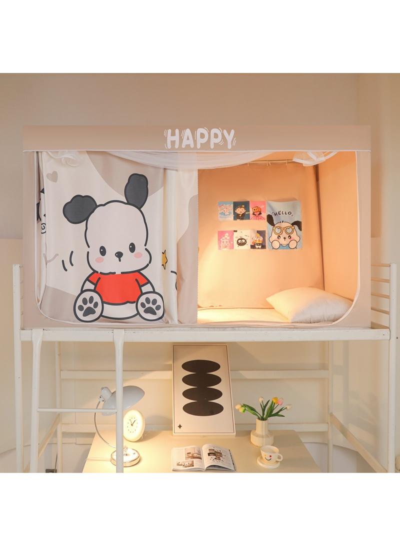 general Cartoon Student Mosquito Nets With Bracket Dormitories Fully Shaded Bed Curtains Zippered Mosquito Nets Student Sleep Privacy Protection Start Of School Season Gifts Birthday Gifts - Image 1