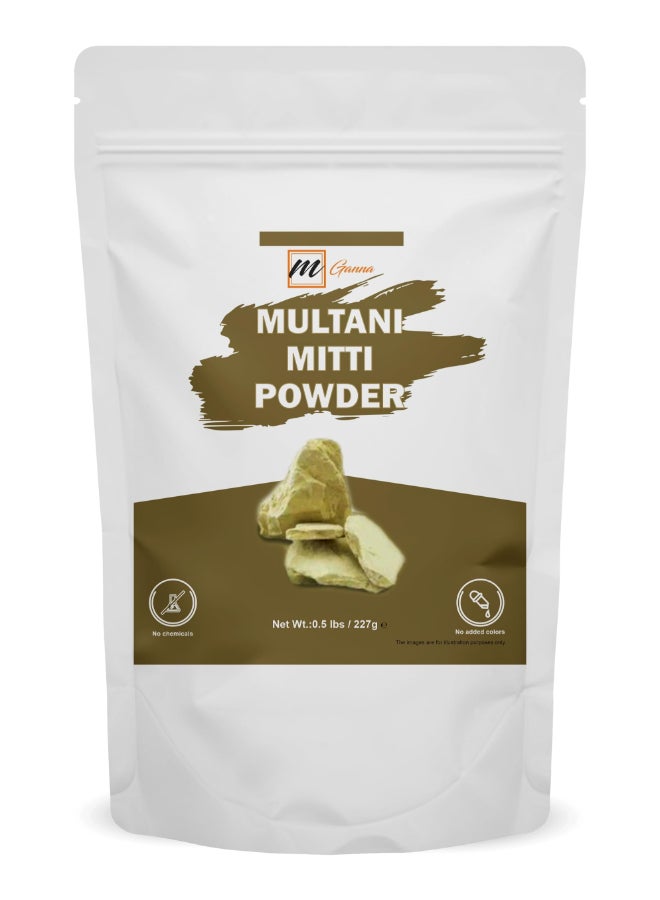 mGanna 100 Pure Natural 050 Lbs Purified Multani Mitti Mud Fullers Earth Clay Powder Cosmetic Grade Natural Face Mask Half Pound - Image 2