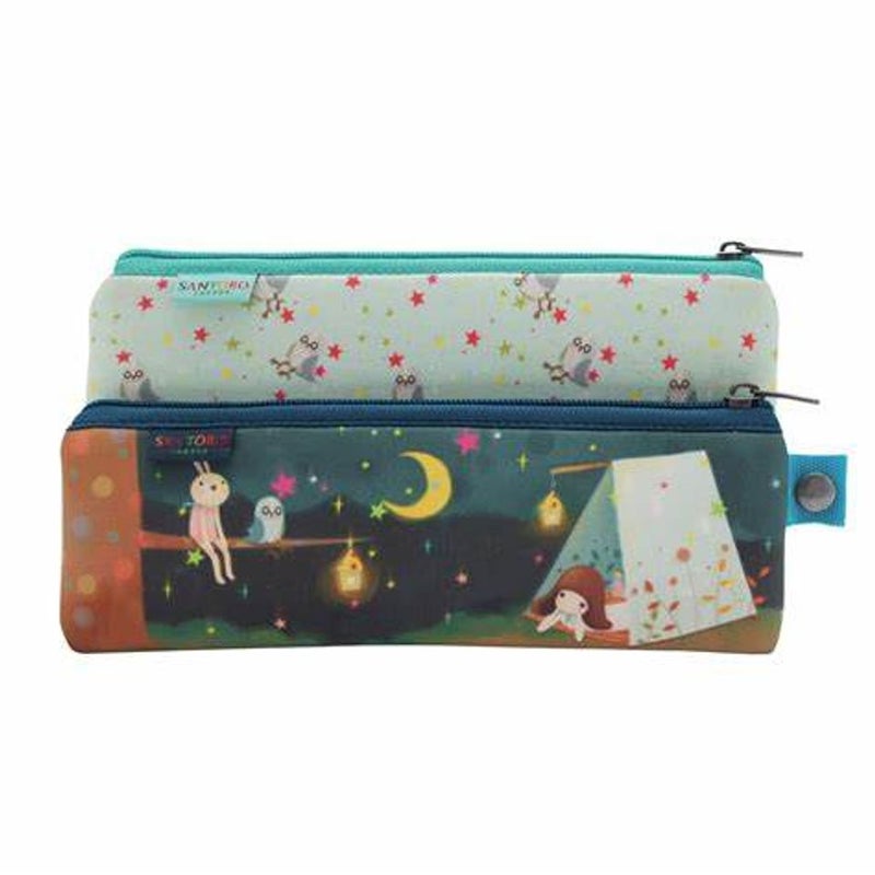 SANTORO 2In1 Pencil Case Set - Starry Night 682Kk02