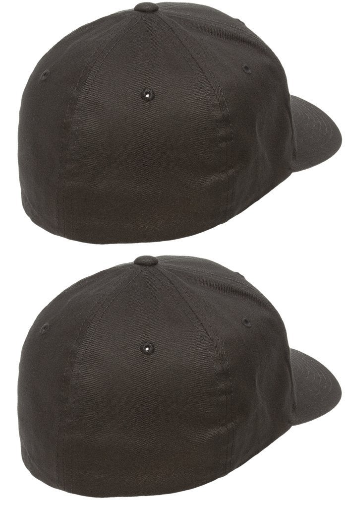 Flexfit 2-Pack Premium Original Cotton Twill Fitted Hat Black - Image 2