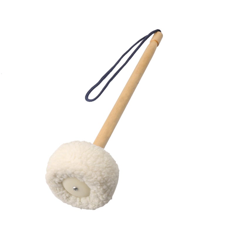 Molyrrd Brown Drum Hammer 14.17 Inch Long Wool Felt Drum Stick Percussion Instrument Accessories With Lanyard for Easy Carrying - Image 1