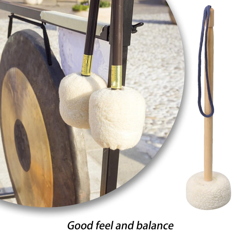 Molyrrd Brown Drum Hammer 14.17 Inch Long Wool Felt Drum Stick Percussion Instrument Accessories With Lanyard for Easy Carrying - Image 5