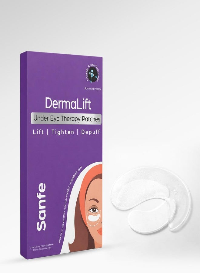 Sanfe DermaLift Under Eye Therapy Patches 2+2 Pairs | Eye Patches for Dark Circles | Collagen Mask | Dark Circles Removal | Under Eye Mask - Image 1