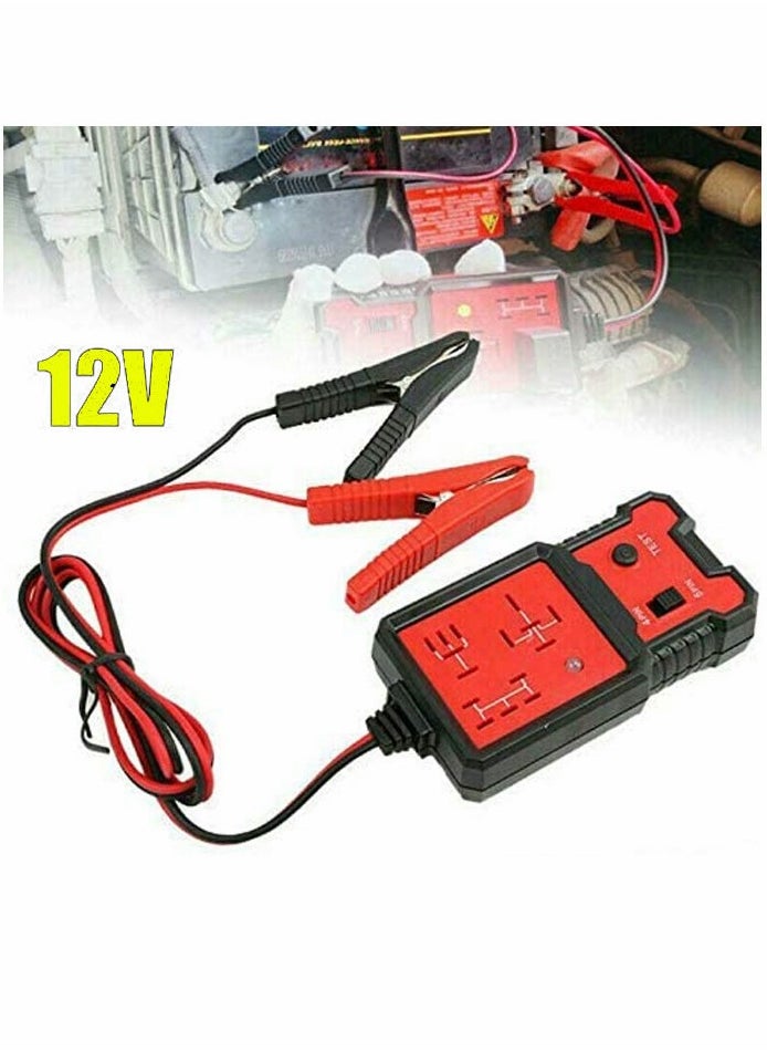 Automotive Relay Tester 12V Car Battery and Alternator Checker with Clips Electronic Analyzer Diagnostic Tool