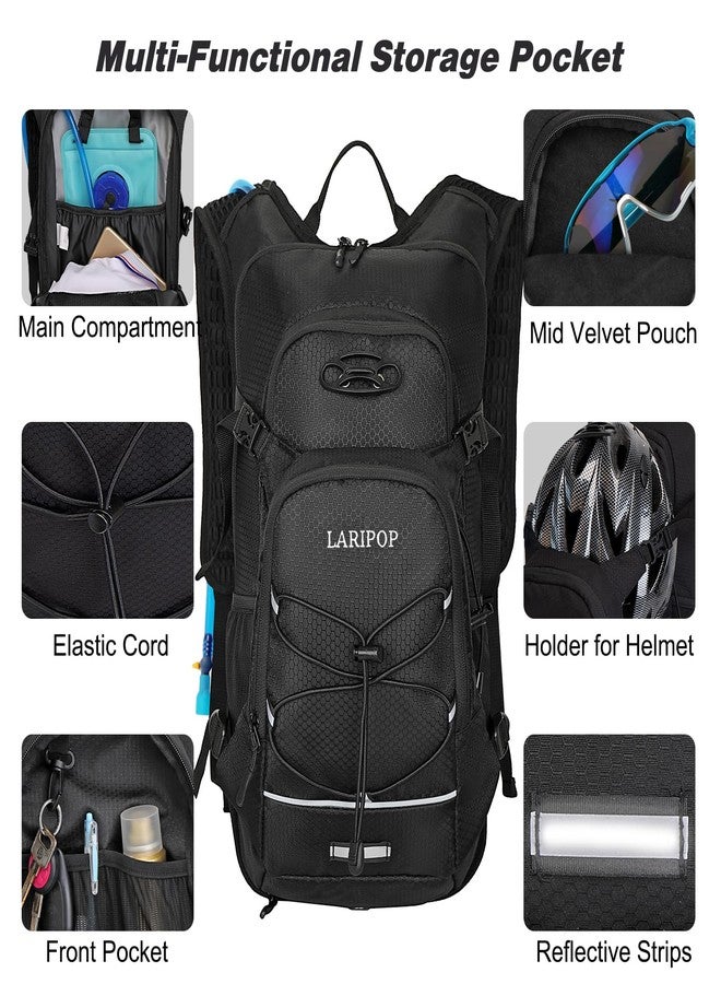 LARIPOP 18L Hydration Backpack with 2L BPA-Free Leak-Proof Water Bladder, Lightweight Breathable Reflective Daypack for Hiking Cycling MTB Trail Running Camping Men Women - Image 4