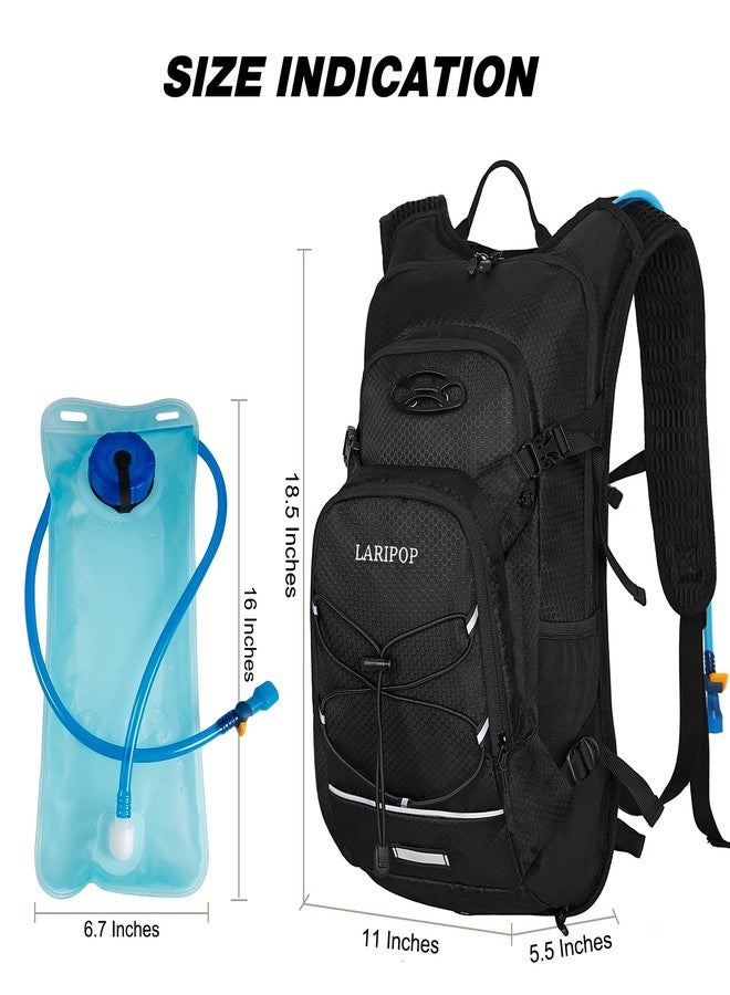 LARIPOP 18L Hydration Backpack with 2L BPA-Free Leak-Proof Water Bladder, Lightweight Breathable Reflective Daypack for Hiking Cycling MTB Trail Running Camping Men Women - Image 2