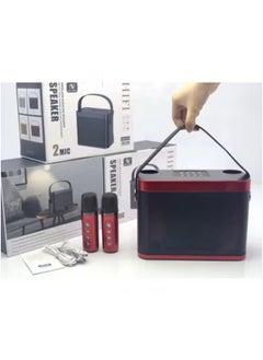 YS YS-219 Bluetooth Karaoke Speaker System with Dual Wireless Microphones – Portable Outdoor Sound System with Powerful Bass, Echo and Vocal Effects, USB and TF Card Music Playback, Rechargeable Battery – Perfect for Parties, Events, Picnics, and Gatherings – Red  - Image 4
