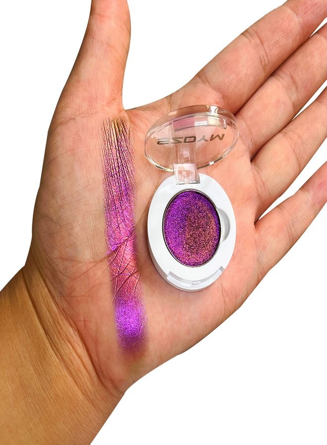 SZDYM MultiChrome Single Eyeshadow, F-16, 2 Grams, Vegan and Cruelty Free, Color Shifting, Pressed Powder - Image 1