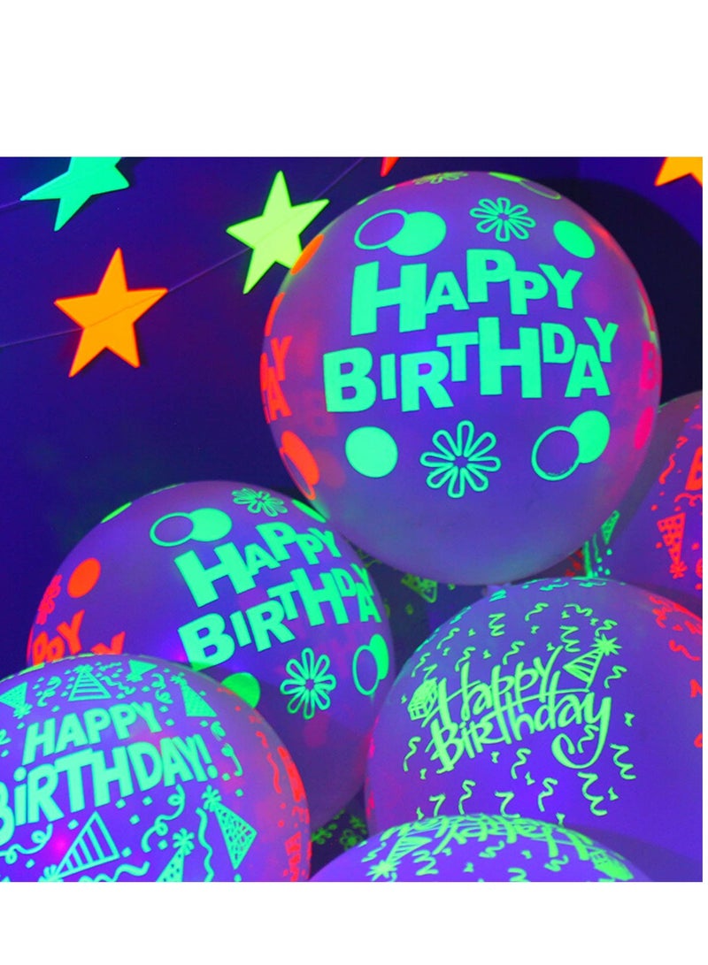 KASTWAVE Glow in the Dark Party Balloons - 100 Count Neon Balloons for Kids and Adults Birthday Decorations, 12 inch - Image 3