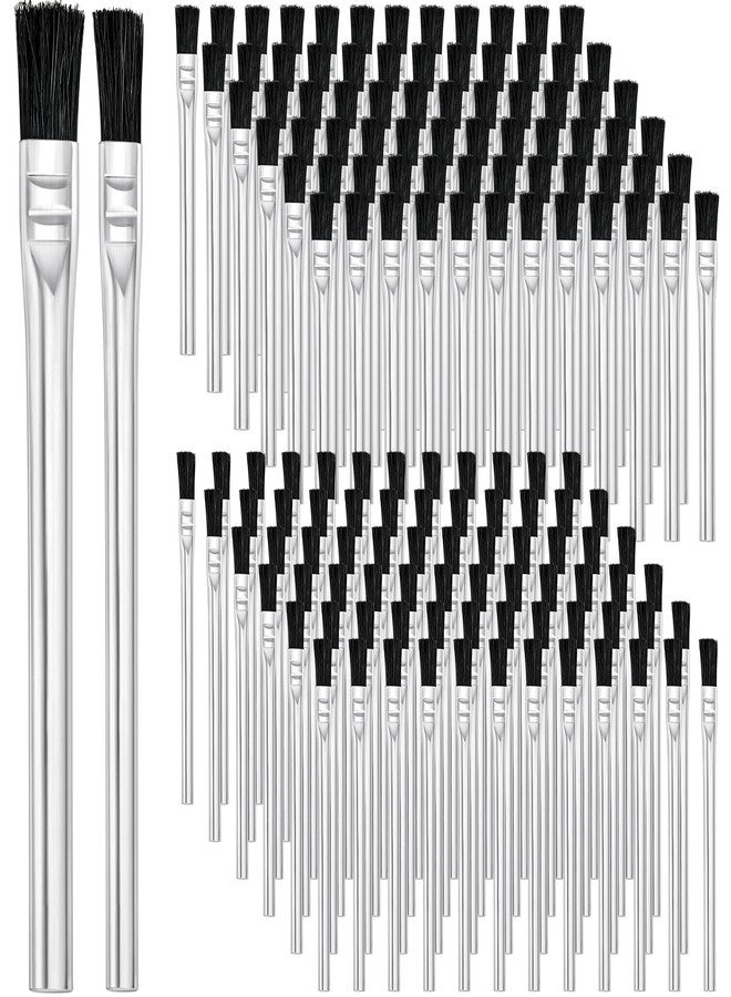 Mifoci Acid Brush Bulk Boar Hair Acid Flux Brushes Epoxy Wood Glue Brush Metal Tubular Handle Disposable Glue Brushes for Woodworking Soldering Crafting Home(1/2 Inch, 3/8 Inch Wide) - Image 1