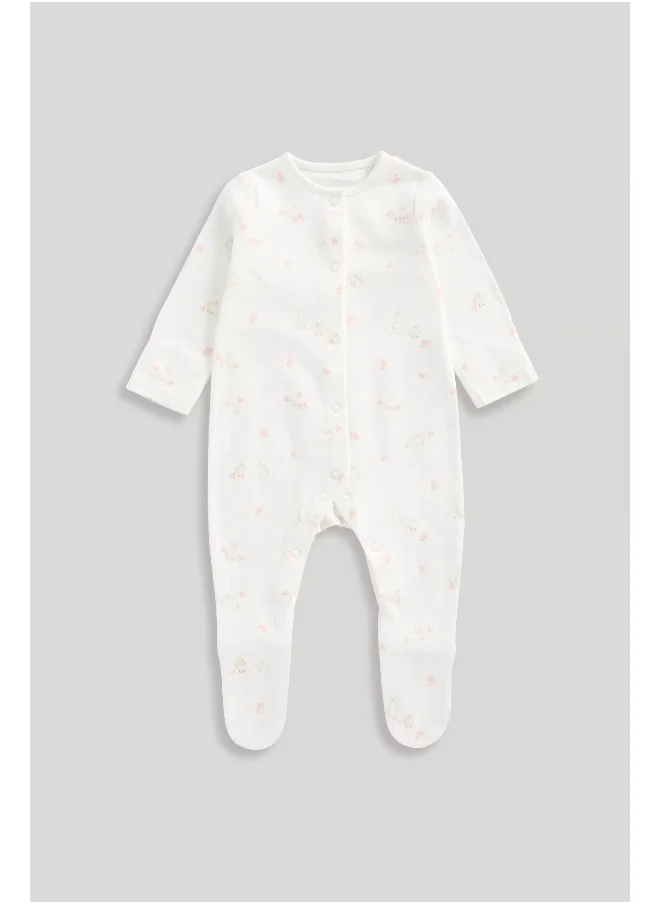 mothercare My First Pink Baby Sleepsuits - 3 Pack