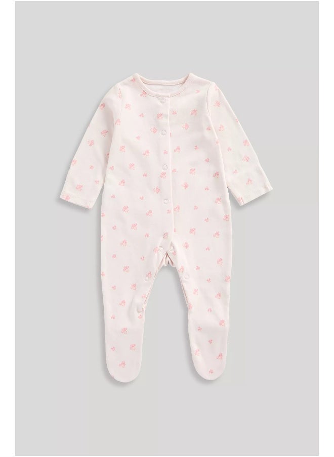 mothercare - My First Pink Baby Sleepsuits - 3 Pack - Image 1