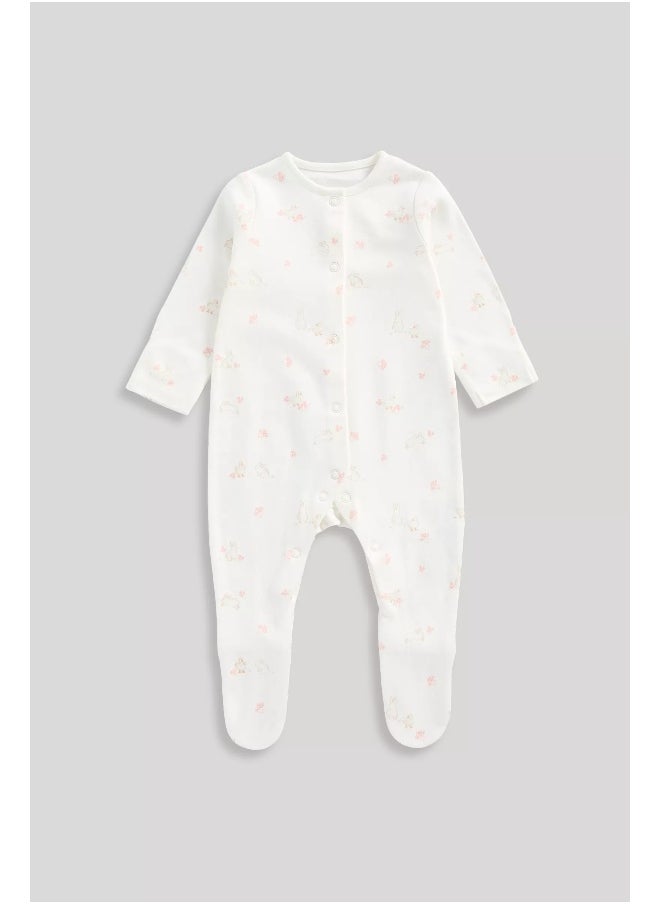 mothercare - My First Pink Baby Sleepsuits - 3 Pack - Image 1