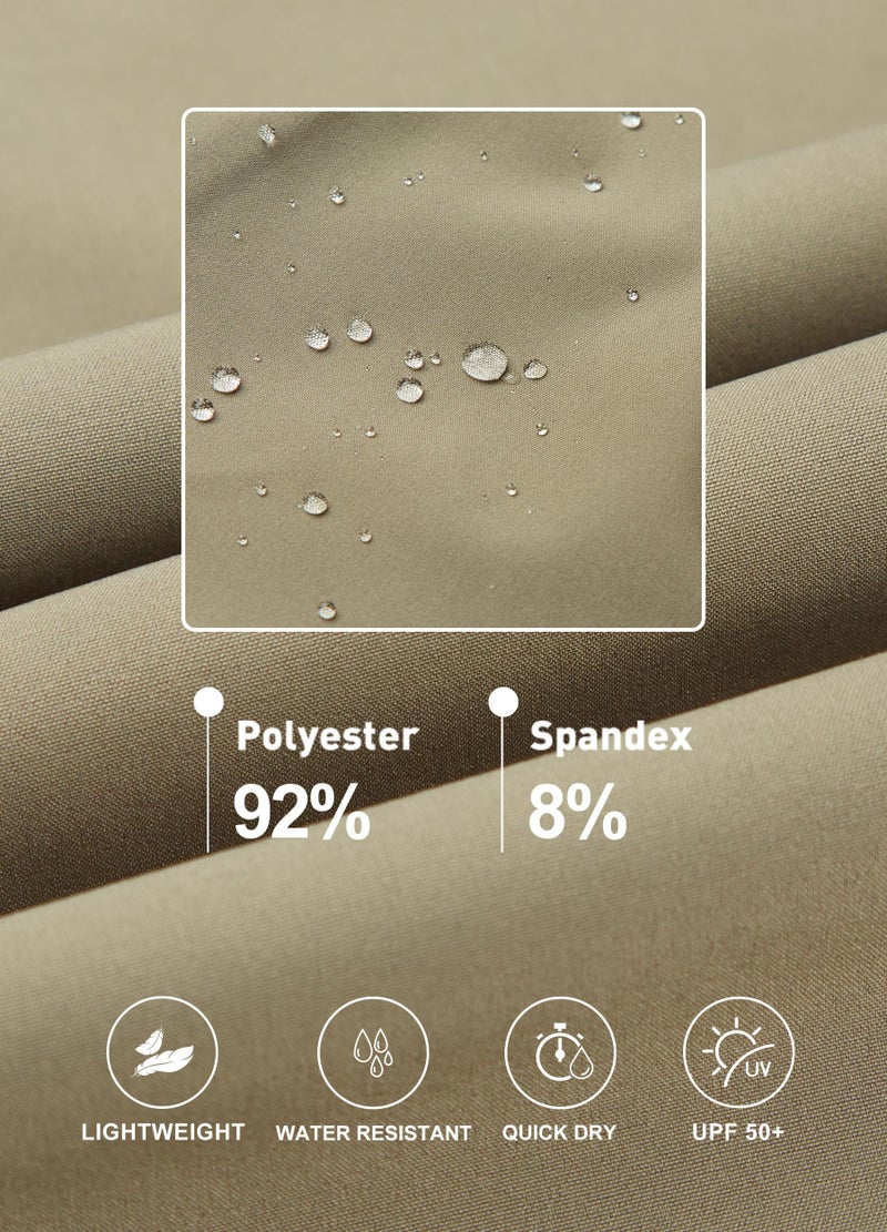 Libin Women's Cargo Joggers Lightweight Quick Dry Hiking Pants Athletic Lounge Casual Travel, Khaki M - Image 5