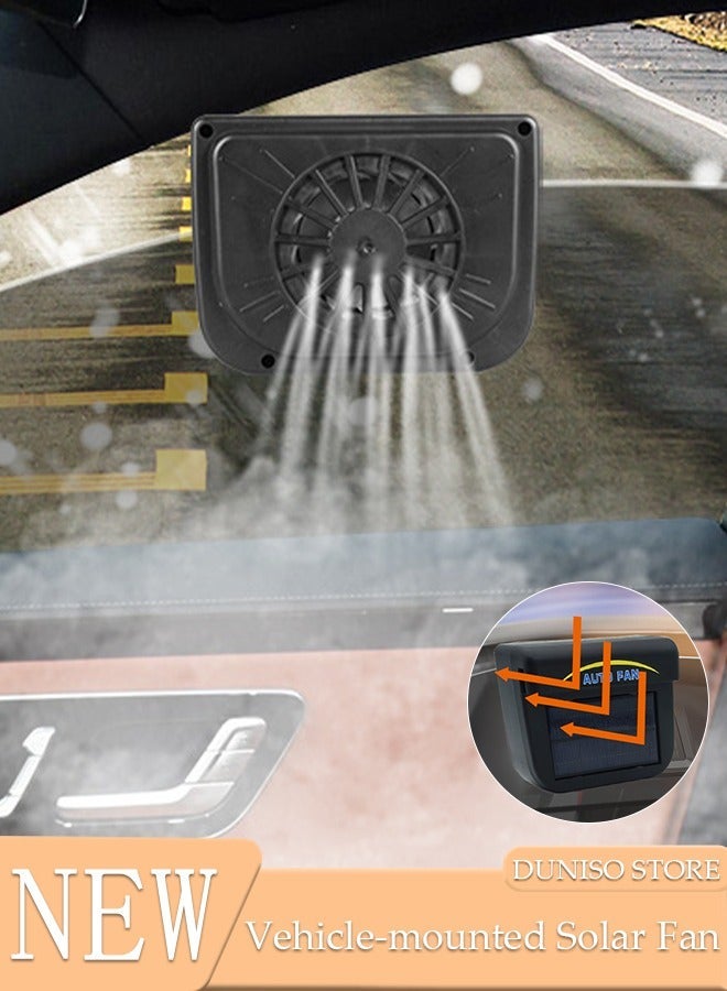 DUNISO Car Fan for Car Window, Car Clip Fan with Solar Charging, Car Essentials Car Cooler Fan Fast Cooling for Car/Vehicle SUV, RV - Image 1