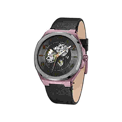 Kenneth Cole Automatic Grey Dial Brown Leather Strap Watch for Men - KCWGE2233103MN - Image 4
