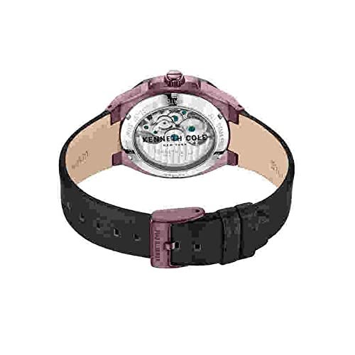 Kenneth Cole Automatic Grey Dial Brown Leather Strap Watch for Men - KCWGE2233103MN - Image 5