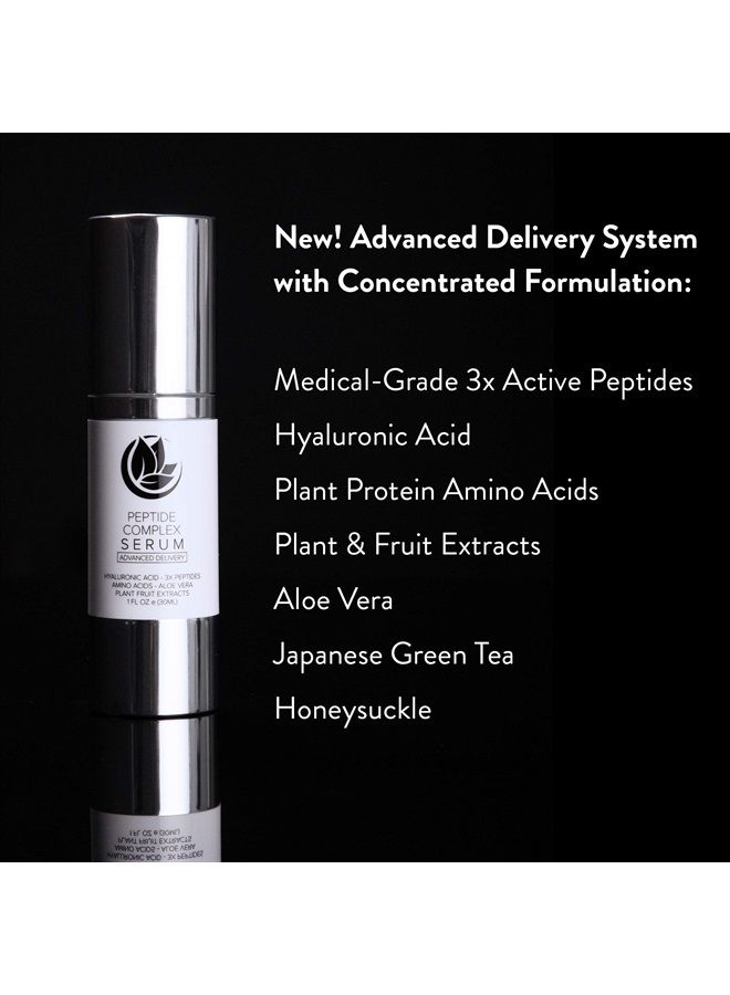 Microderm GLO Peptide Complex Serum by Microderm GLO - Best Skin Toning, Facial Tightening, 100% PURE & NATURAL, Plump, Hydrate & Nourish Your Face, Boosts Collagen & Heals Skin While Improving Tone & Texture, 1oz - Image 2