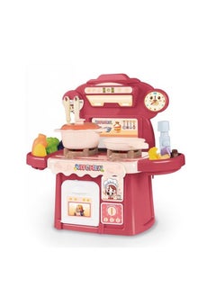 Swift 30 Pcs Kitchen Toys Imitated Chef Light Music Pretend Cooking Food Play Dinnerware Set Safe Cute Children Girl Toy Gift Fun Game Toy Kitchen  - Image 1