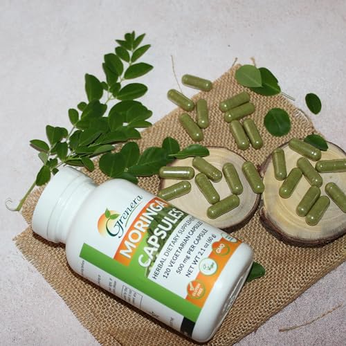Grenera Organic Moringa Leaf Powder Capsules 120 nos, Drumstick Tree Leaf Powder Capsules, Pure Shigru - Image 4